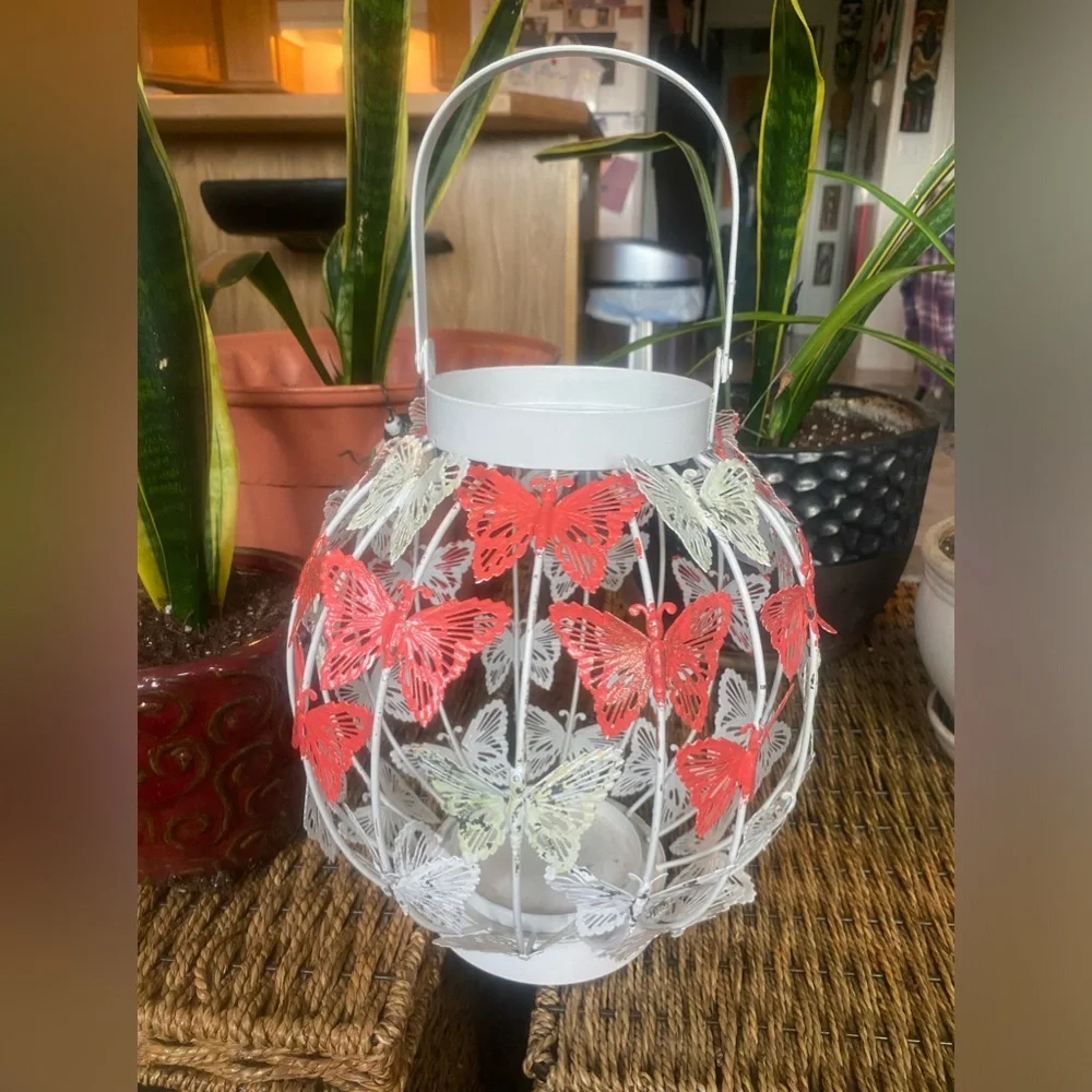 Pier 1 Imports Butterfly Basket Candle Holder